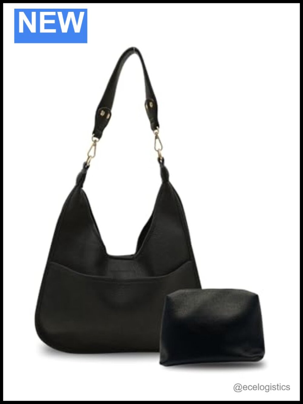 Vegan Leather Slouchy Tote Bag with Adjustable Strap